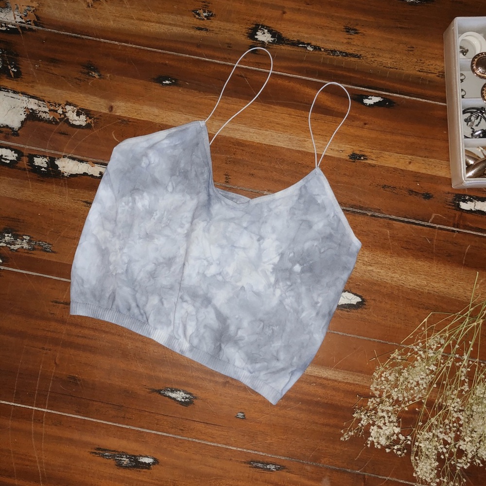 Free People Movement Grey/Blue washed Brami tank - Picture 1 of 1